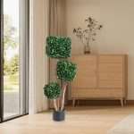 Artificial Boxwood Square Topiary Plant-PZ-1-142 (1)