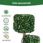 Artificial Boxwood Square Topiary Plant-PZ-1-142 (5)