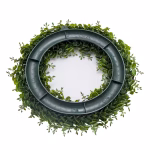 38cm Grass Artificial Round Wreath-hh-97A (3)