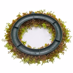 38cm Grass Artificial Round Wreath(4)