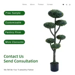 120cm artificial flat boxwood ball trees-1