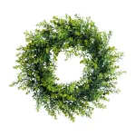 4 colors artificial green boxwood plastic wreath