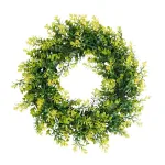 4 colors artificial green boxwood plastic wreath
