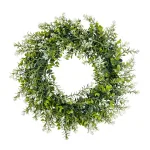 4 colors artificial green boxwood plastic wreath