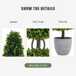 artificial boxwood tower tree-1
