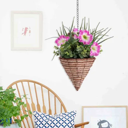 Factory wholesale purple petunias with wall hanging basket