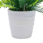 Faux green fern plant with pot