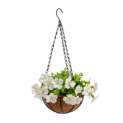 Hanging coconut palm begonia flower baskets in 3 colors