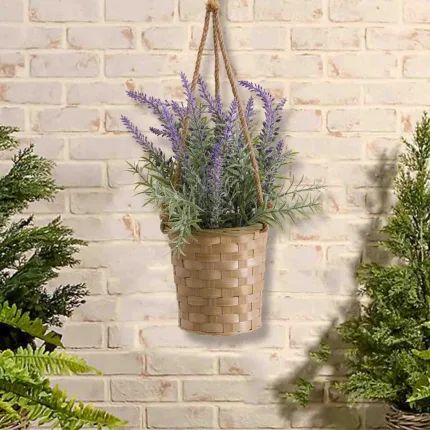wholesale small artificial flower basket with lavender